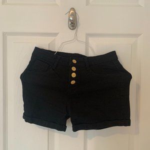 Black Jean Shorts